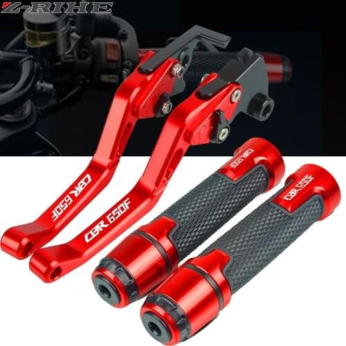 Motorcycle CNC Adjustable Brake Clutch Levers Handlebar Hand Grips Ends For Honda CBR650F CB650F CBR 650F CB 650F 2014 2015 2016