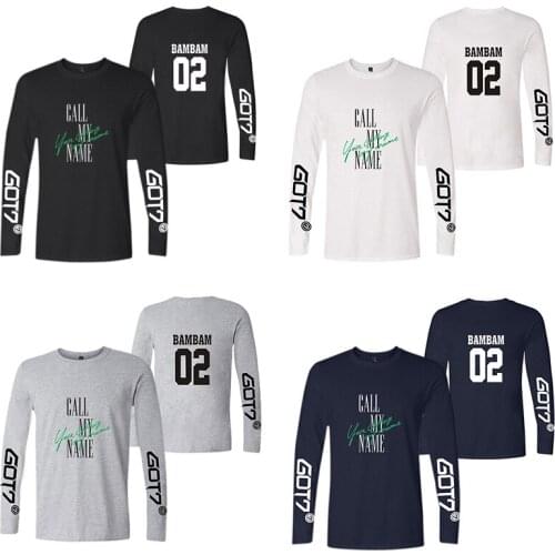 Got7 Kpop BAMBAM T-shirts Street Style Hip Hop Men Women T Shirts Tee Shirt Long Sleeve Male Female T-shirt Sweatshirts Tops 4XL