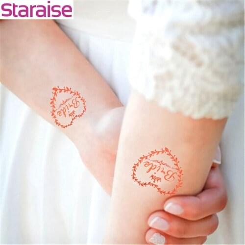 Staraise 20pcs Wedding Sticker Decor Bride To Be Tattoo Sticker Wedding Supplies Team Bride Bachelorette Hen Party Supplies