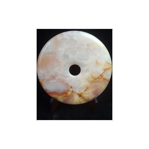 Natural Jade And gold Dragon fish Ornaments Carving Decoration Hotel Company craft Yubi Statue