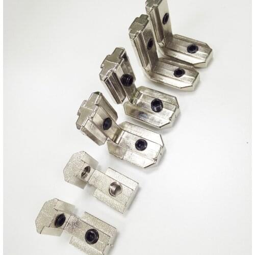 T Slot L Shape Type Interior Inner Corner Connector Joint Bracket for 2020/3030/4040/4545 Aluminum Profile with screw