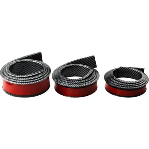 1.5M Universal Car SUV Wheel Rubber Eyebrow Protector Lip Arch Trim Fender Protector Strip Carbon Fiber Decorative Strip