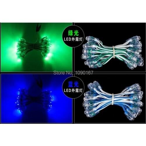 Waterproof outdoor 12mm single color LED pixel module,Blue high brightness LED advertising string light