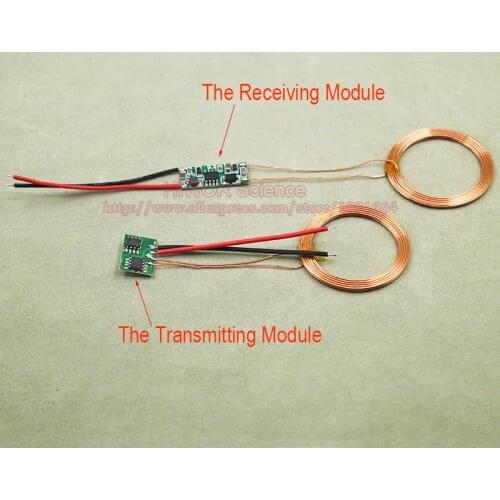 1pair/lot XKT-412-1 Wireless Charging Module Transmitting Input DC 5V~12V Receiving Output DC 5V 500mA Wireless Chip