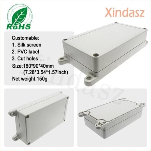 160*90*40mm 7.28*3.54*1.57inch wall mount plastic enclosure customized plastic case electronic