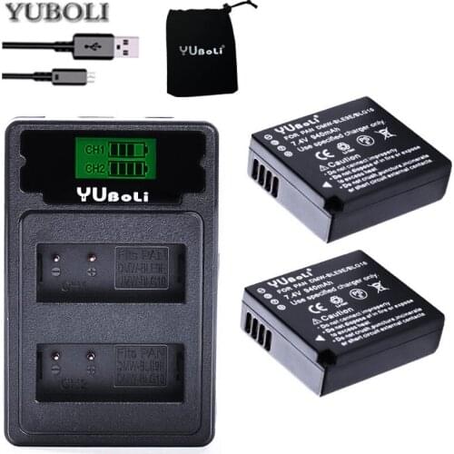 2Pcs DMW-BLG10 BLG10 BLG10E DMW-BLE9 Battery for Panasonic LUMIX GF5 GF6 GX7 LX100 GX80 GX85