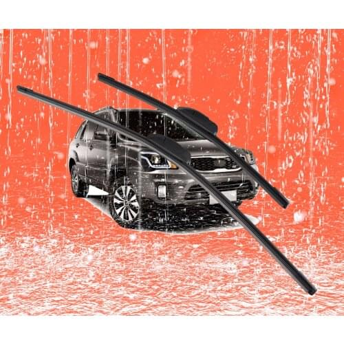 2 pcs Front Windshield Bracketless Wiper Blades Set 24"+16" for Kia SPORTAGE 2007+ Cerato 2006