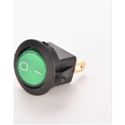 2Pcs On/Off 12 VGreen LED Lighted Round Rocker Switch Car Dash Dashboard BoatTruck RV Boat Green Wholesale