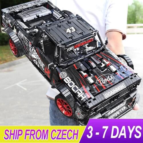 23016 2886Pcs F-150 Ford Mustang Hoonicorn Racing Car MOC 22970 FIT 34316 Building Block Bricks Educational Toys Christmas Gifts