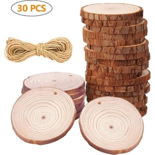 30Pcs/Set DIY Wooden Chips Home Wedding Christmas Decoration Wall Background Photography Props