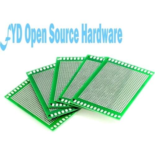 5pcs/lot 6x8 CM 1.6mm thick 2.0mm spacing sided HASL PCB board