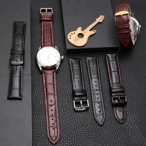 Watch Accessories Strap Stainless Steel Pin Buckle Leather Watch band For Tissot Longines Casio Citizen King Dw Brand Watch