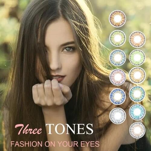 USA Fashion Eyes Contact Lense Classic 12 Colors Contact Lens Color Lens Blue Gray Green Contacts 3Tones Contact lenses