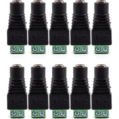 Artudatech 100Pcs 5.5 X 2.1mm DC Power Female Barrel Plug Adapter Terminals For CCTV Camera Connector Parts