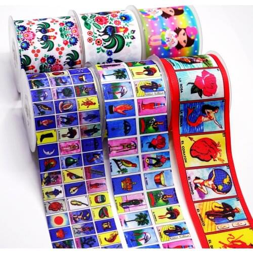 Free shipping 50 yard per size Mardi gras ribbon printed grosgrain ribbon 34978