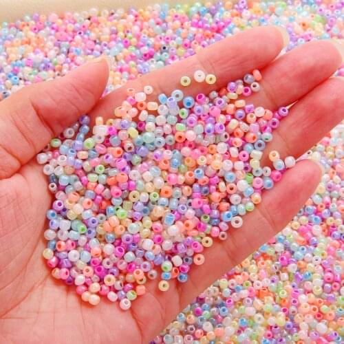 500/1000pcs Mix Color Cream Glass Czech Seed beads Spacer Beads Round Hole Bead for Jewelry Making Handmade DIY Beaded Chain