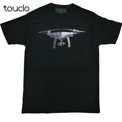 Brand New Summer Mens Short Sleeve dji tee, technical drawing t-shirts, drone t shirt, Phantom 4 t-shirts
