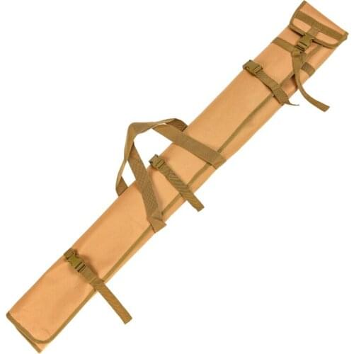 LEO Khaki Foldable Fishing Rod Cover Bag Outdoor Travel Fishing Tackle Storage Shoulder Bag for Carp Fishing Rod