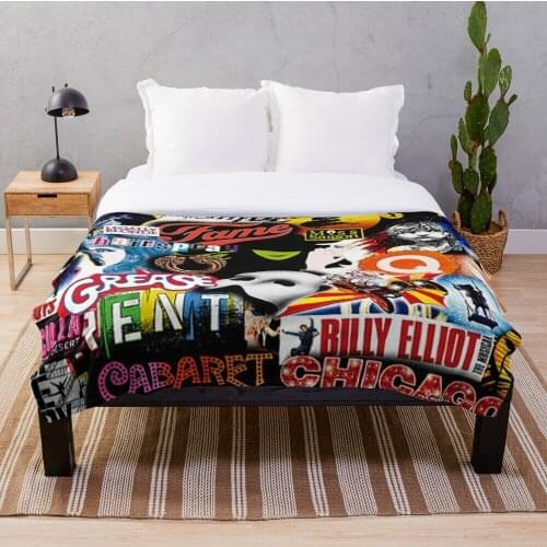 Broadway Musical Collage Blanket Fleece Art Print Children Warm Bed Throw Blanket newborn bayby Blanket Boys Adult Gifts