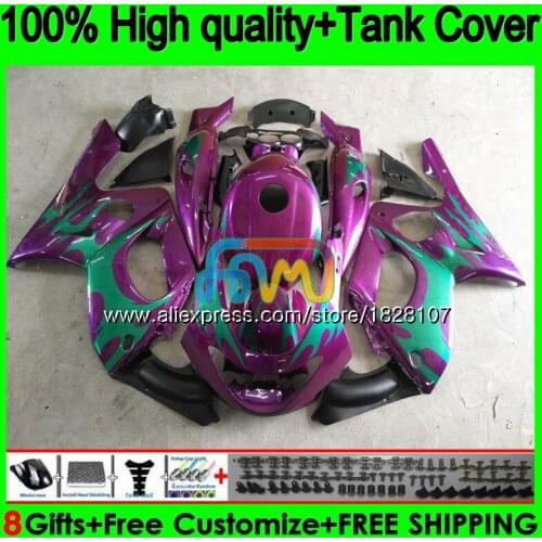 YZF-600R For YAMAHA Purple green YZF600R Thundercat 96 97 98 1999 2000 2001 02 72BS.37 YZF 600R 1996 1997 1998 99 00 01 Fairing
