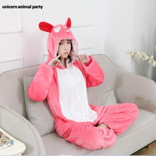 Kigurumi halloween Christmas men women Cosplay Pink gagtooth mouse Onesies Party Pajamas Pyjamas costumes carnival costume