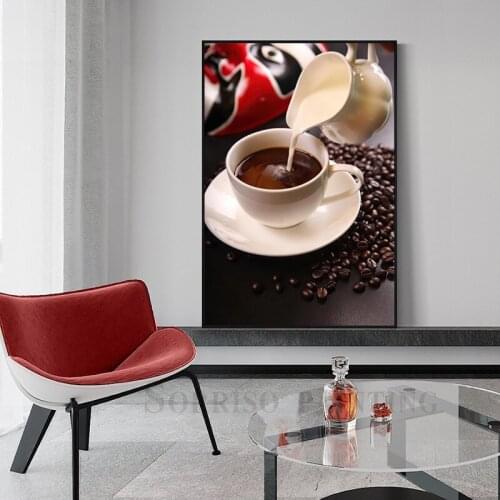 Coffee With Milk Nordic Canvas Painting Modern Wall Art Posters Prints Restaurant Pictures For Dining Room Home Kitchen Decor