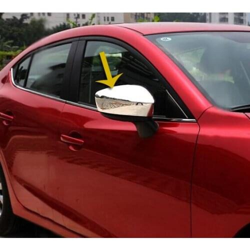 For Mazda 2 Demio DJ DL 2015 2016 2017 ABS Chrome Side Mirror Cover Trim