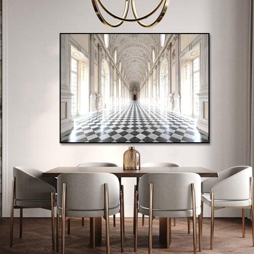 The Palace of Venaria Pictures Wall Art Canvas Print Poster And Prints Italy Building Canvas Paintings For Bedroom House Decor