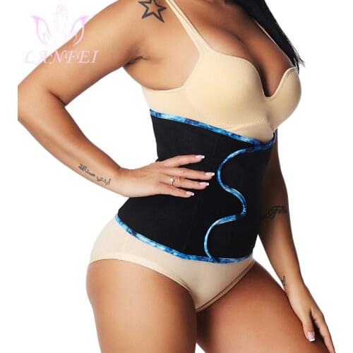 LANFEI Neoprene Waist Trainer Sauna body Shaper Corset Women Weight Loss Compression Trimmer Workout Fitness Sweat Slimming Belt