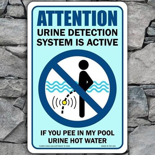 Notice/warning Sign Swim Risk Metal Plaque Vintage Pool Rules Tin Sign Retro Plate Wall Decor For Pool Public Area #P2