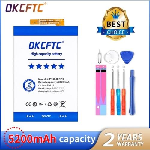 OKCFTC Original For Sony Xperia XA2 H3113 H4113 1309-2682 High Quality SNYSK84 LIP1654ERPC 5200mAh NEW Battery