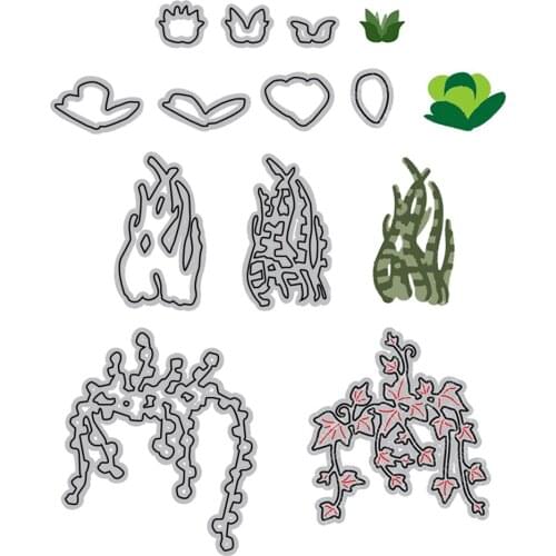 Potted Plant Frames Metal Cutting Dies DIY Scrapbooking Templates