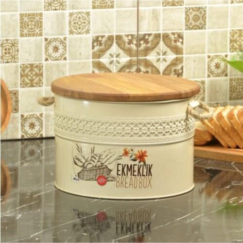 Natural Wood Cutting Free Standing Round Breadstuff