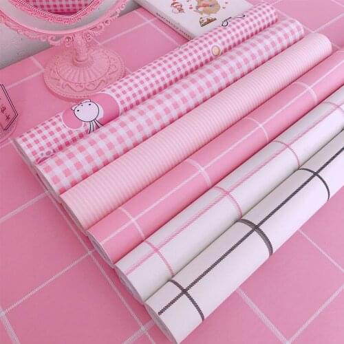Self-adhesive waterproof wallpaper boy girl pink mildewproof children bedroom pvc wall sticker cartoon cat animal paper wallpape
