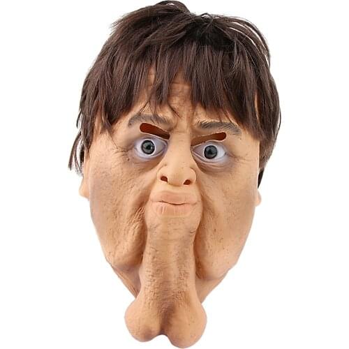 Happy Halloween Dick Head Mask Latex Cosplay Costume Mask Toy