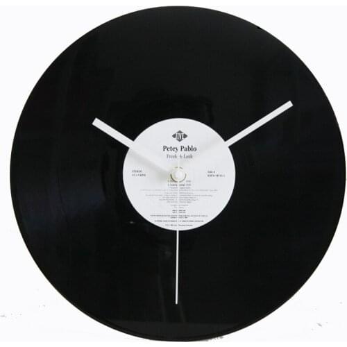 Modern Design Creative Black Wall Clock Vintage Vinyl Record Clock Retro Silent Wall Decoration Living Room Bedroom Wall Watch