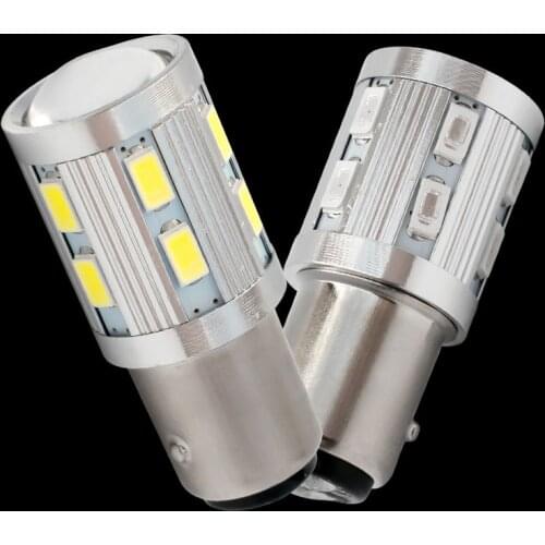 Super bright Car led 1157 BAY15D P21/5W LED S25 5630 5730 Motorcycle Rear Brake Light Bulbs Taillights DRL White Yellow Red 12V