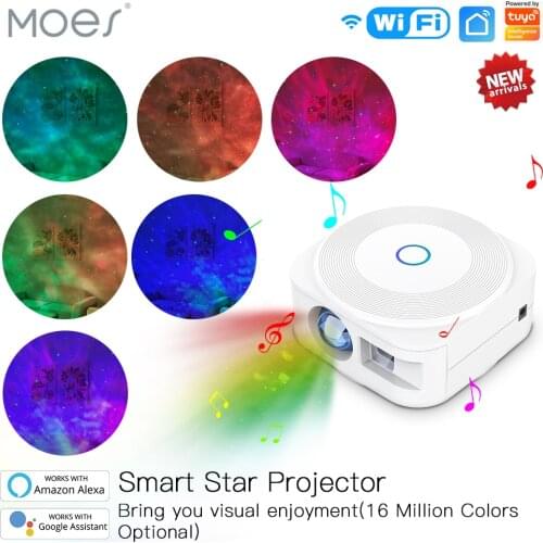 WiFi Smart Star Projector Galaxy Cloud/Moving Ocean Wave Star Sky Night Light Projector Alexa Google Home Tuya Smart Compatible
