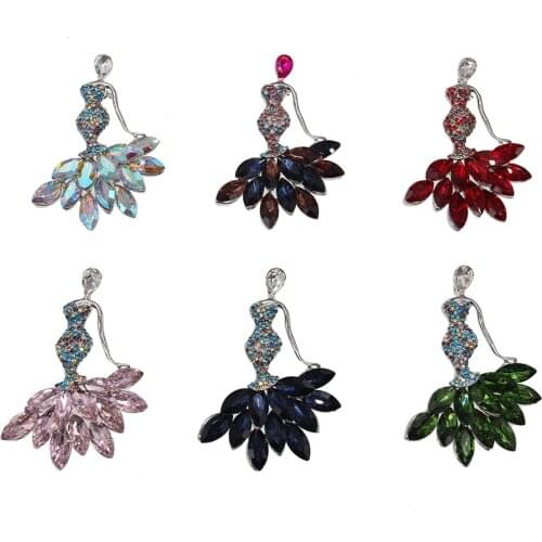 Gorgeous Colorful Crystal Rhinestone Mermaid Brooch For Girls