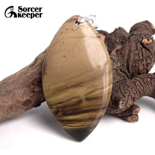 High Quality Big Natural Picasso Jaspers Stone Beads Pendants Necklaces Wholesale Bijoux Necklace For Womens Jewelry BC882