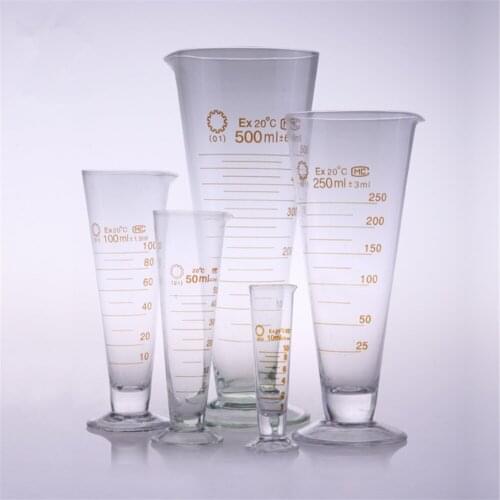 High quality Laboratory 2000ml Measuring cylinder with Scale Taper Glass Measuring Cup Lab Supplies