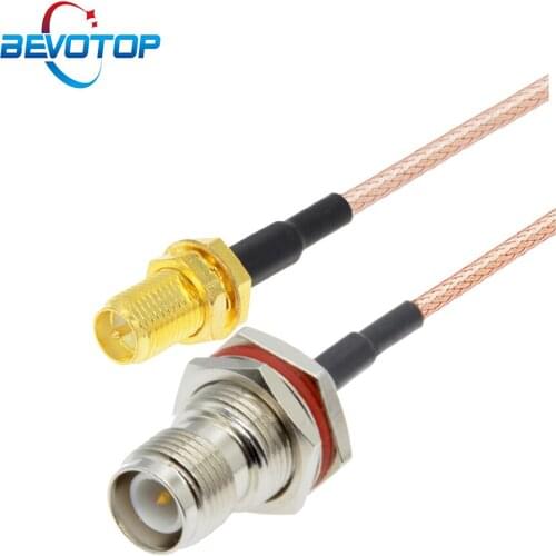 WIFI Antenna Cable RP SMA female jack to RP TNC Female jack bulkhead nut pigtail adapter RG316 RF Coaxial Extension Cable