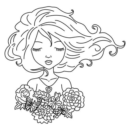 10x6 Long hair goddess New Transparent Clear Rubber Stamp Sheet Cling Scrapbooking Photo Album PaperCard DIY Craft