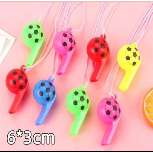 25PCSnew Mixed Color Random Gift Sports Referee Football Whistle Outdoor Game Game Props ChildrenS Holiday Gift Cartoon Whistle