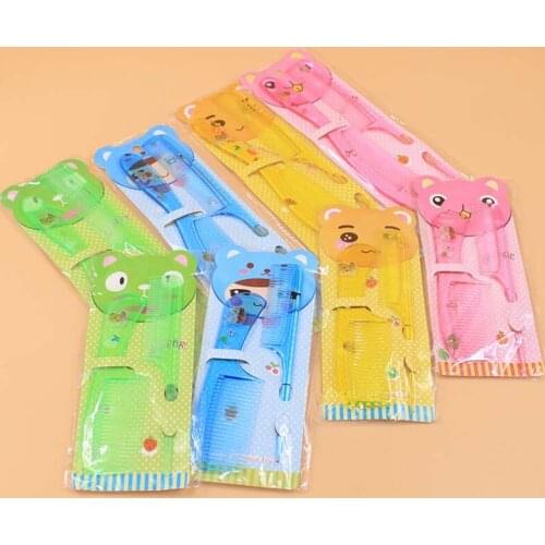 4Set 2Pcs/Set Brush Comb Cute Boy Girl Kids Gentle Soft Hair Brush Comb Set Newborn Babies Plastic Anti-static Cartoon Comb Sets