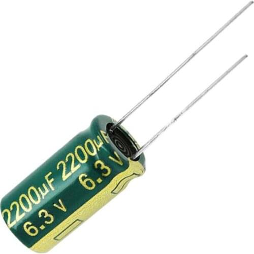 10pcs Aluminum electrolytic capacitor 2200uF 6.3V 10*20 Electrolytic capacitor