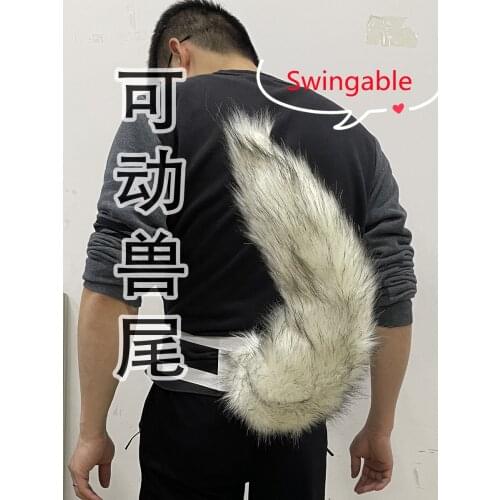 Anime Game Moving Cat Fox Wolf Tail Furry Cos Props