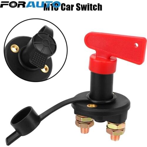 Vehicle Car Modified Isolator Disconnector Red Key Cut Off Battery Main Cut Off Kill Switch 12V 24V Car Power Switch