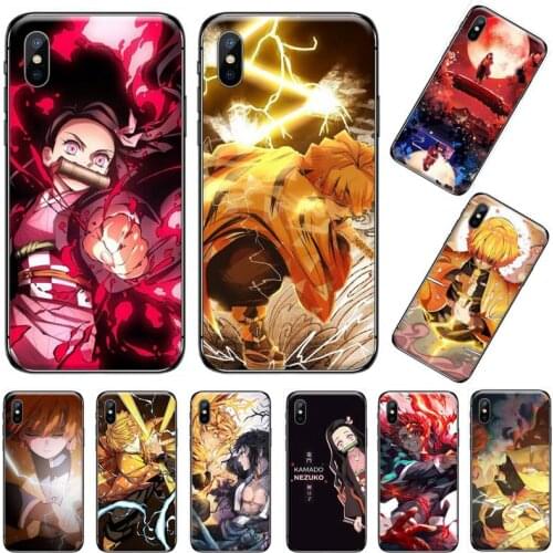 Demon slayer The Blade of Ghost Destruction Soft black Phone Case For iphone 5 5s 5c se 6 6s 7 8 plus x xs xr 11 pro max