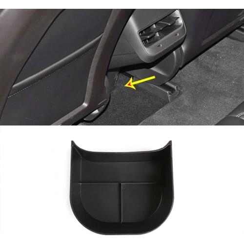 For Tesla Model 3 2016-2019 ABS Black Car Rear storage box Two-row sundries storage box Car Storage box Car Accessories